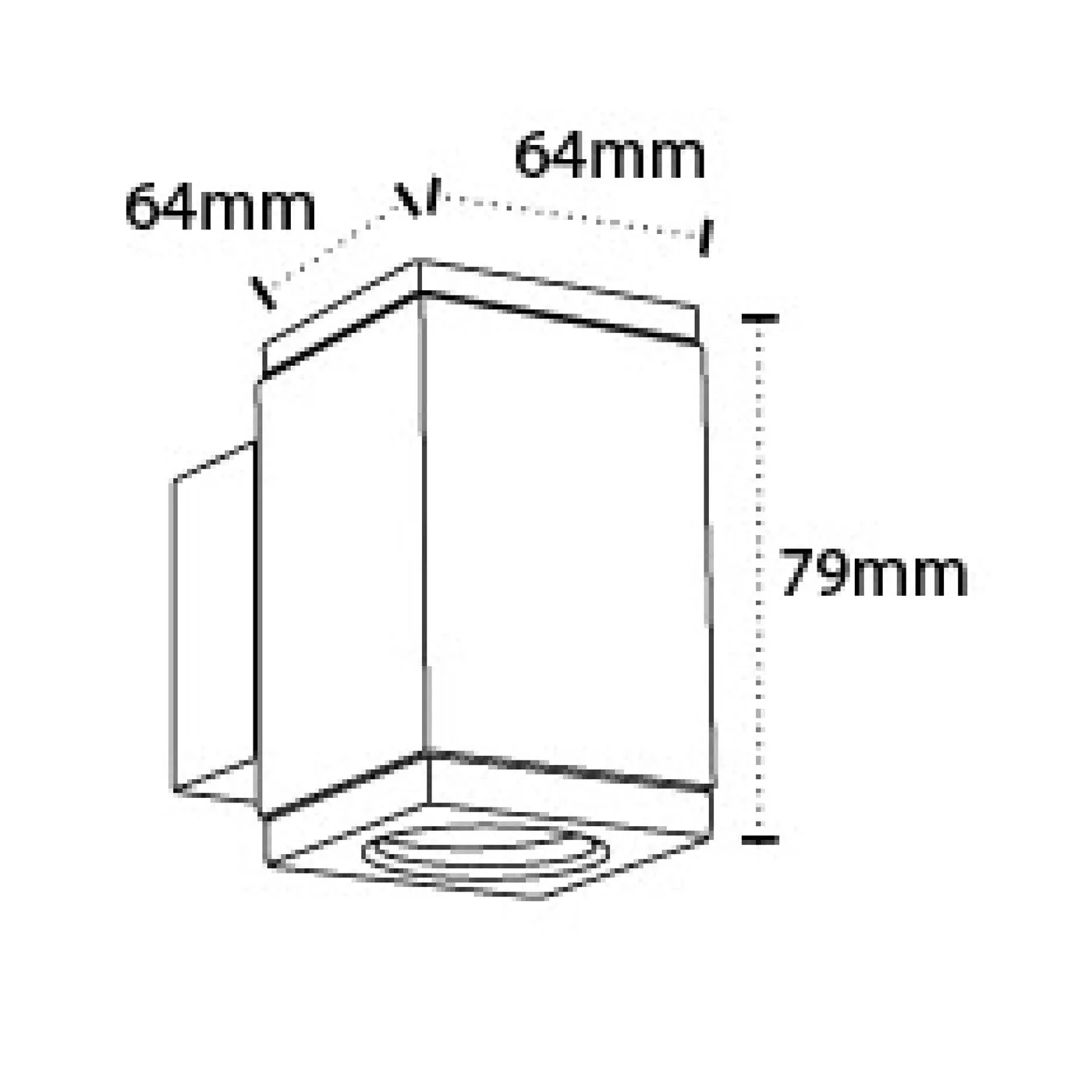 10881-1 square - 1x5w(COB) Narrow Beam Outdoor wall Lights 5w