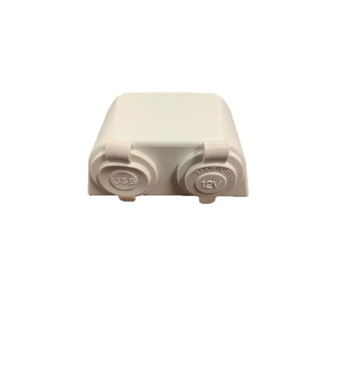 12V & USB Adaptor - White- PBB730W