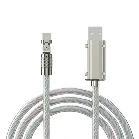 180° Light up USB Type C Cable 3FT,LED USB C Charger Phone Cord,Glowing Light Up Charging Cable