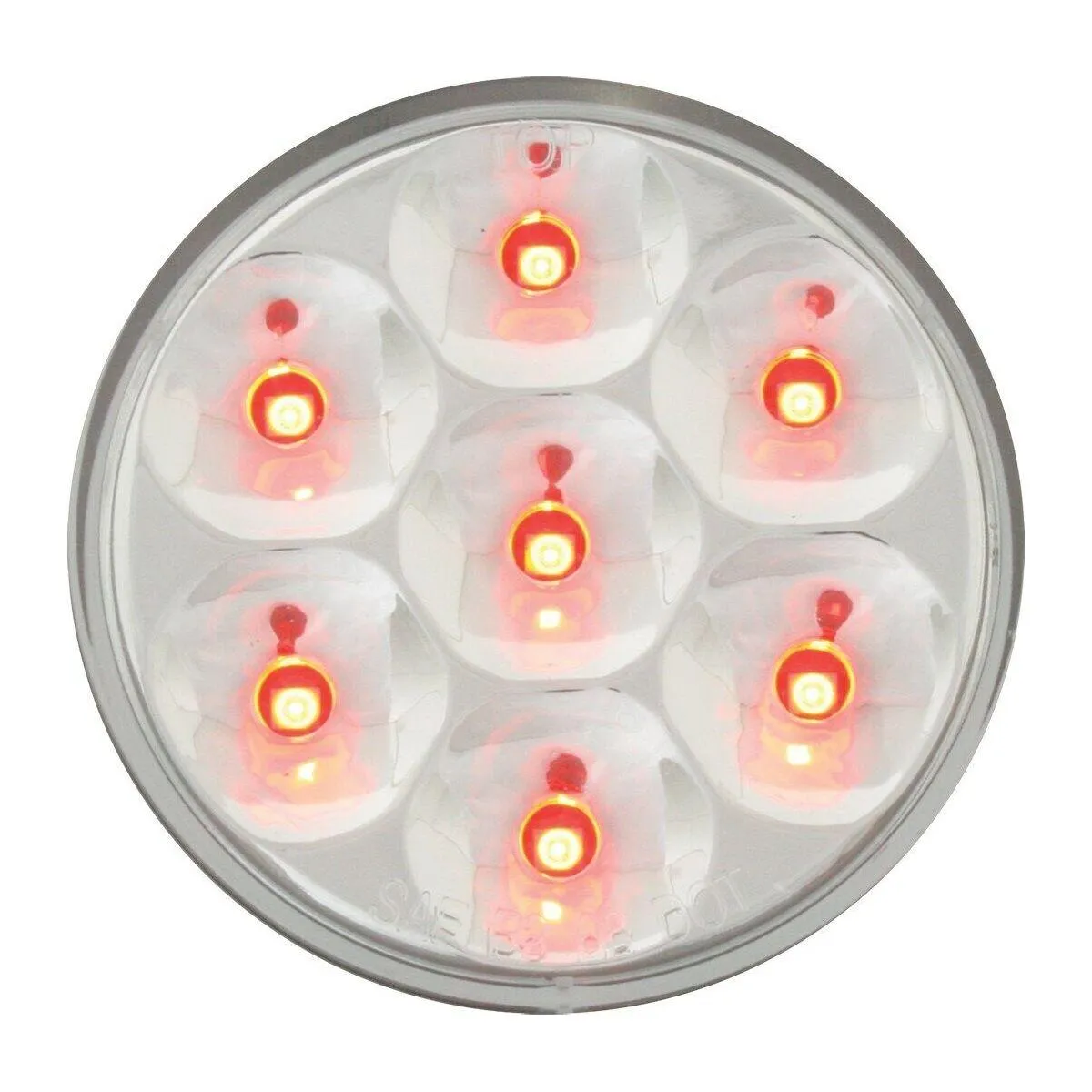 2″ Pearl LED Marker Light (RED/CLEAR) #76543BP