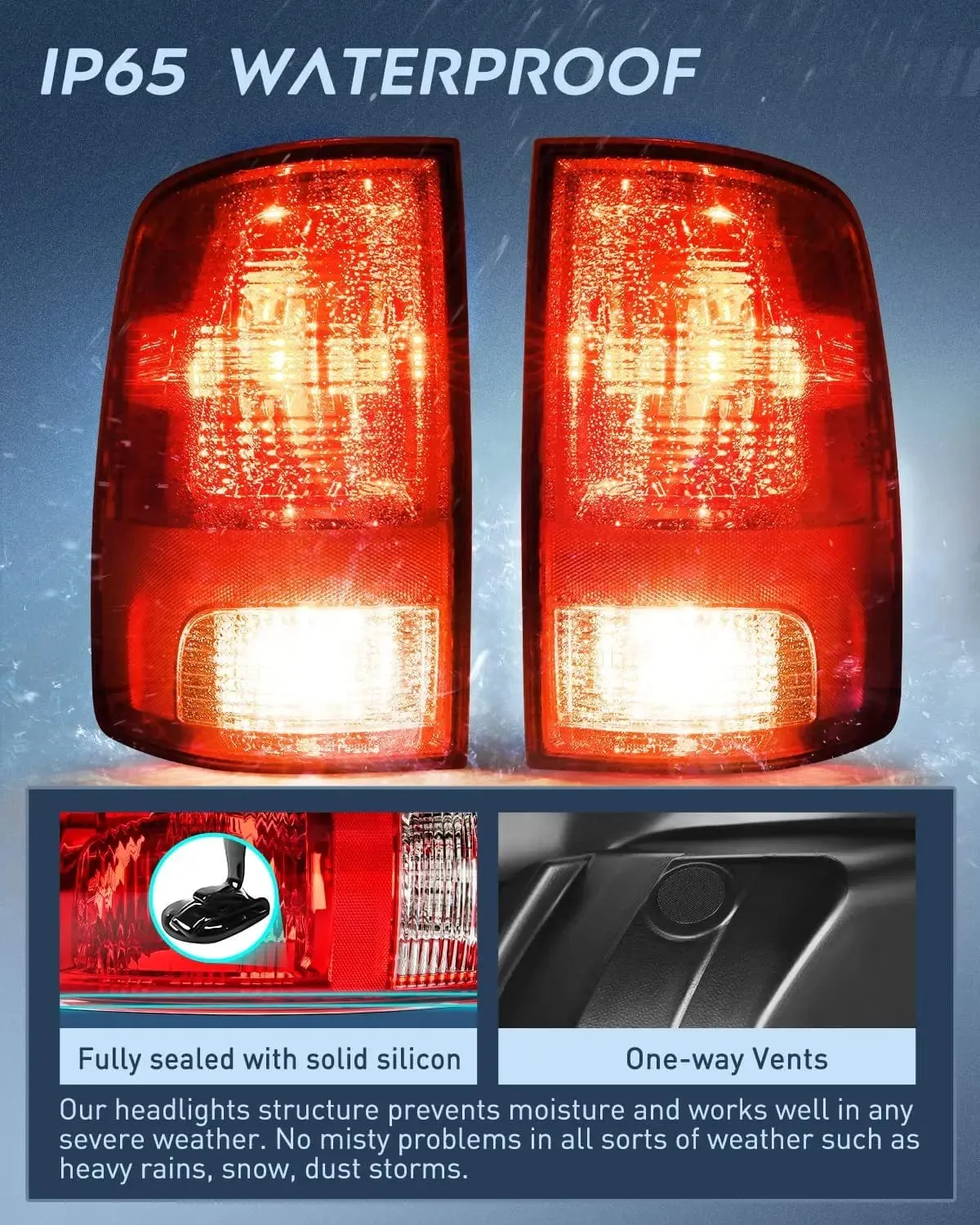 2009-2018 Dodge Ram 1500 2500 3500 Tail light Assembly Rear Lamp Replacement OE Style w/Bulbs Driver Passenger Side