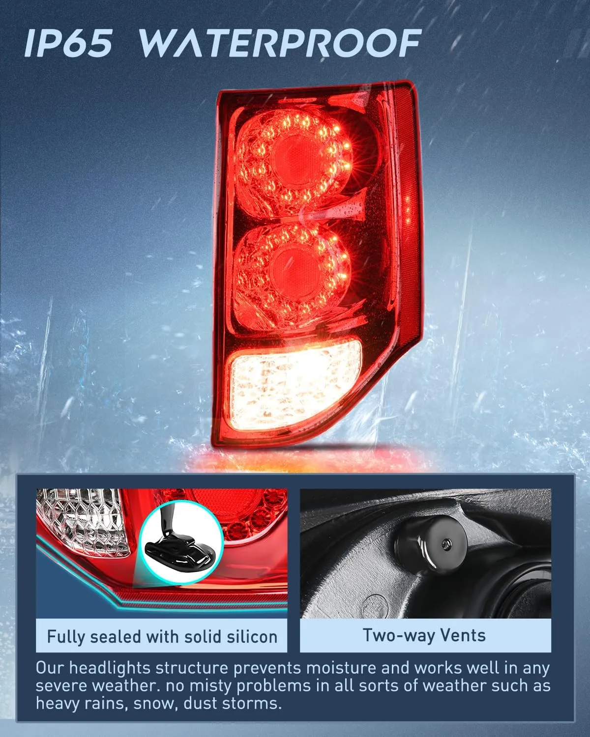 2011-2020 Dodge Grand Caravan Tail light Assembly Rear Lamp Replacement OE Style Passenger Side