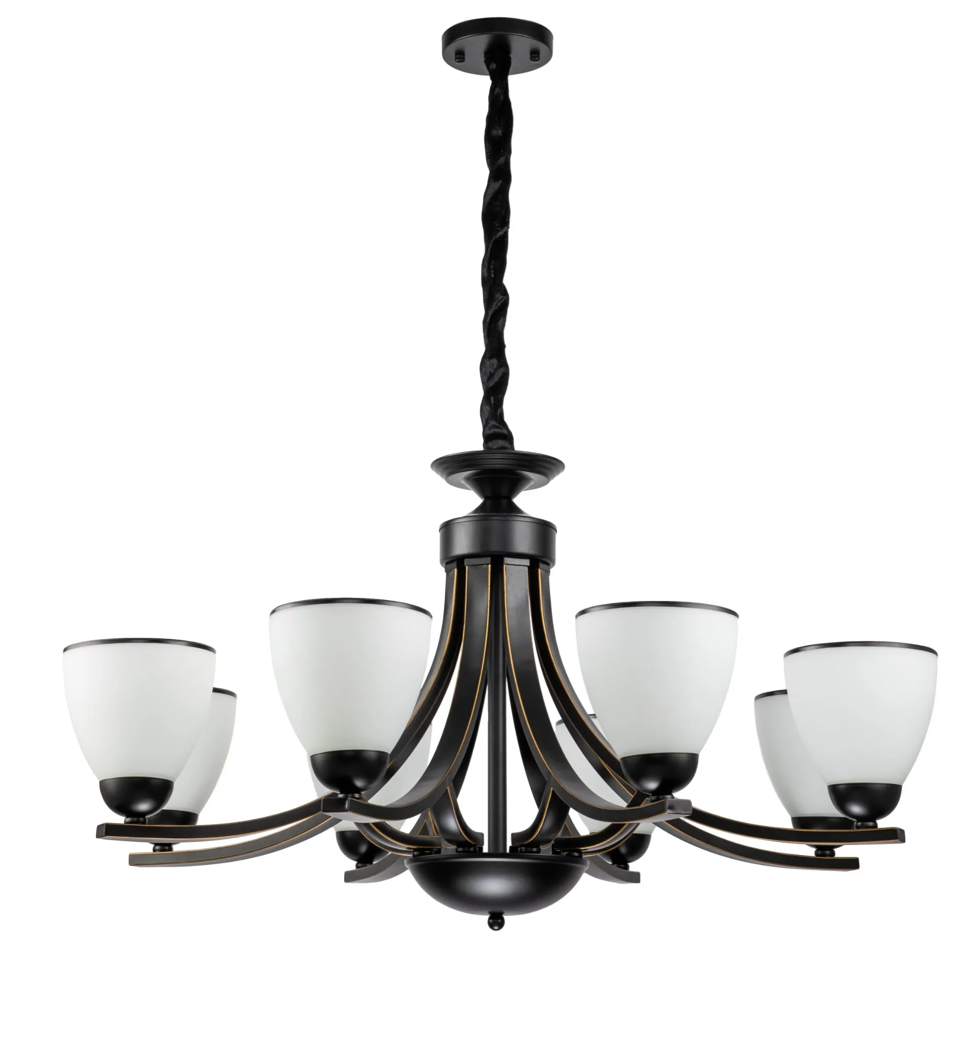 221 6Light Chandelier Light in Black
