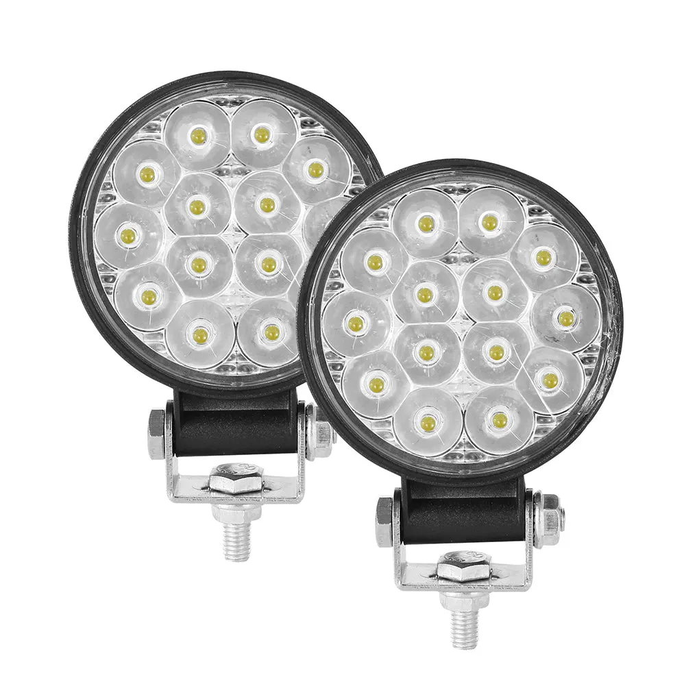 2PCS 10-30V 6000K 72W Car LED Light Mini 3 inch 14 beads Round