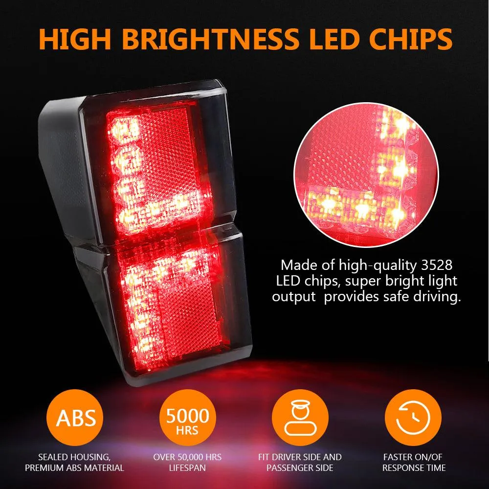 (2pcs/set) Smoked LED Tail Lights Rear Brake Stop Running Lamp for Polaris Ranger 1000 Models 2018 2019 2020 2021 2022, Replace OEM #2413766