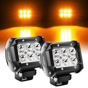 4 Inch 18W ?Amber Beam LED Light Pods (Pair)