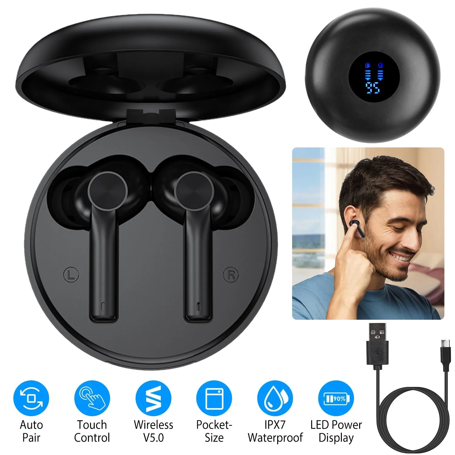 5.0 TWS Wireless Earbuds