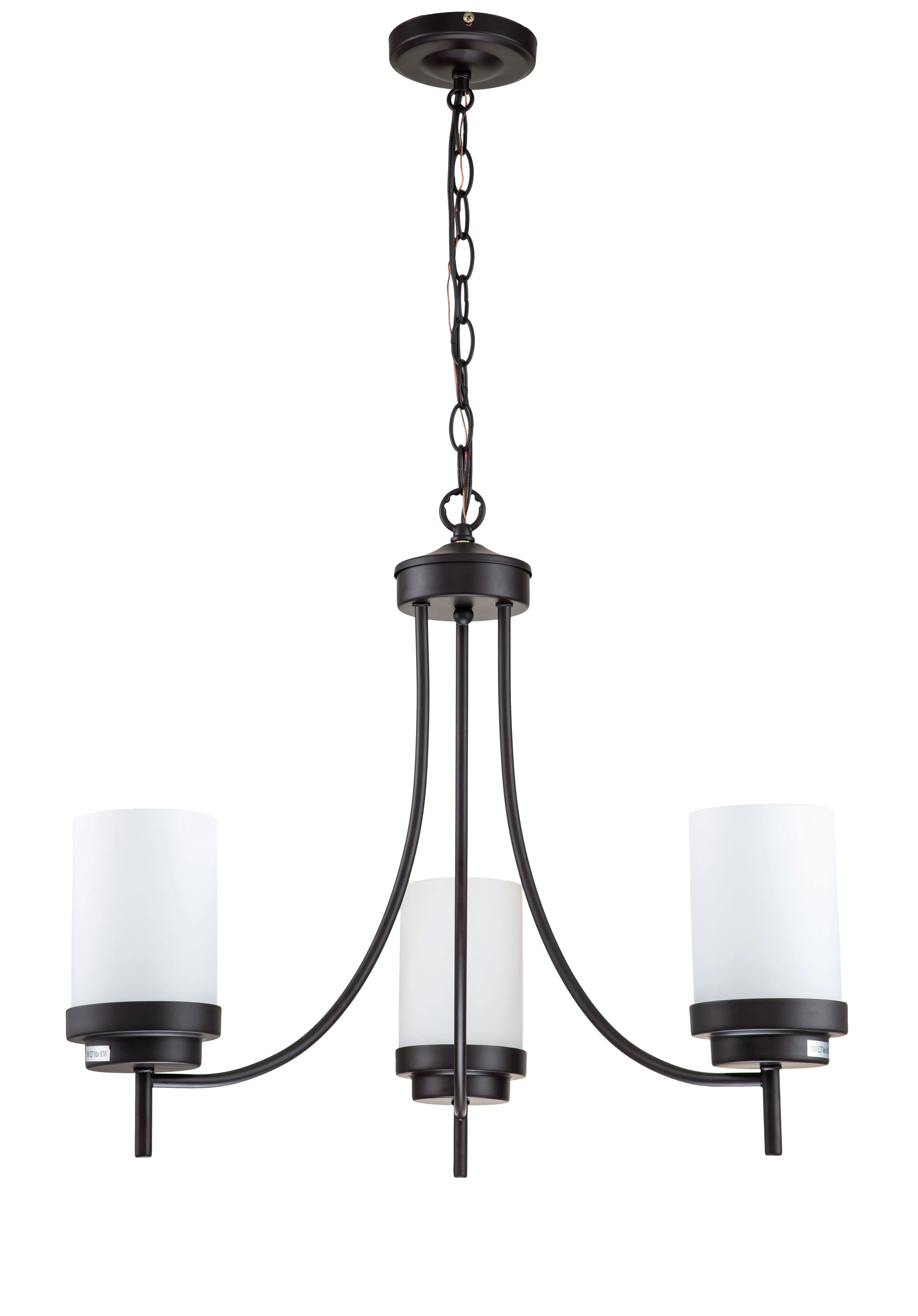 520 3 Light Chandelier Light in Black