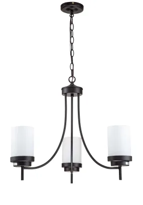 520 3 Light Chandelier Light in Black