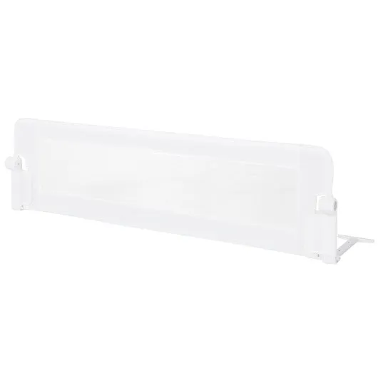 60-Inch Foldable Bed Rail Swing Down Baby Bed Guard Rail with Adjustable Safety Strap-White