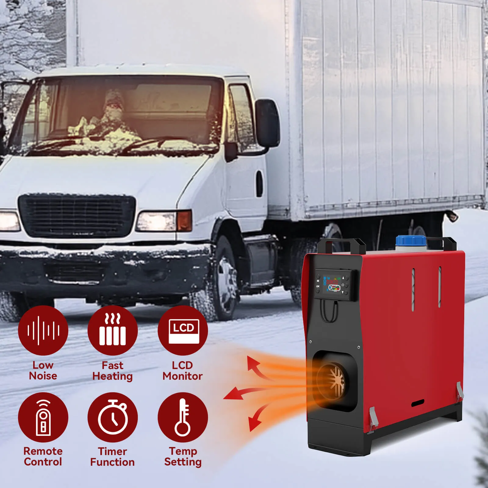 8KW Diesel Heater All in One with Remote Control and LCD Display GH003