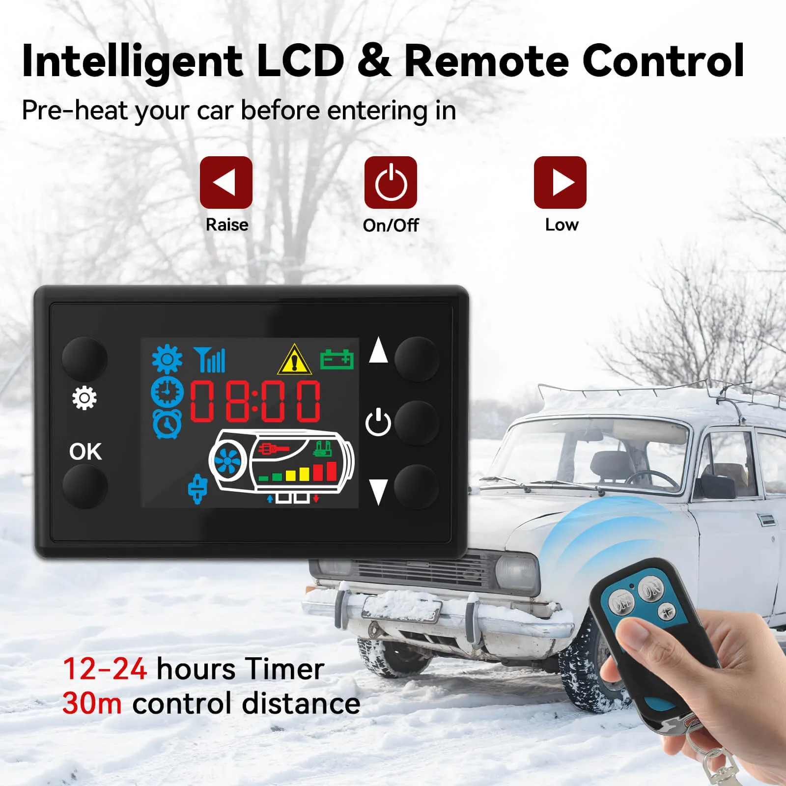 8KW Diesel Heater All in One with Remote Control and LCD Display GH003