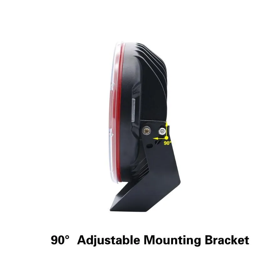 9inch 185w  LED  Driving  Light  Round  Spotlight  Bar  Offroad