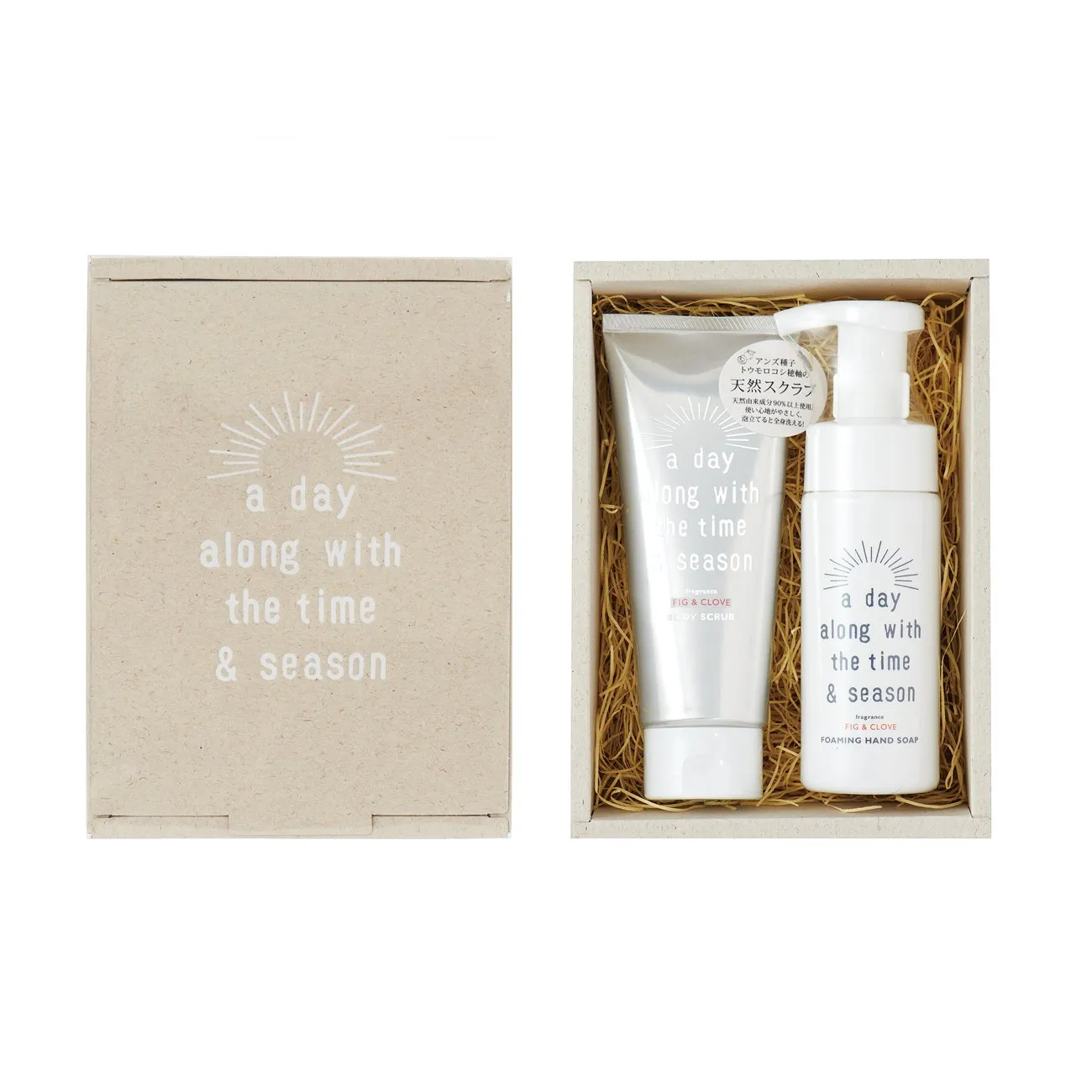 a day Hand Soap & Body Scrub Set Fig & Clove