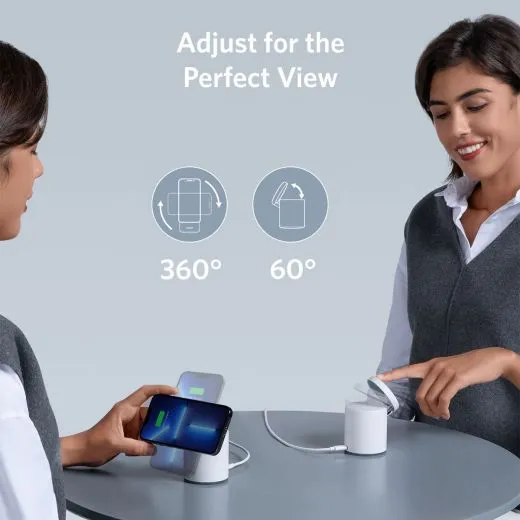 Anker 623 MagGo 2-in-1 Wireless Charging Station (White)