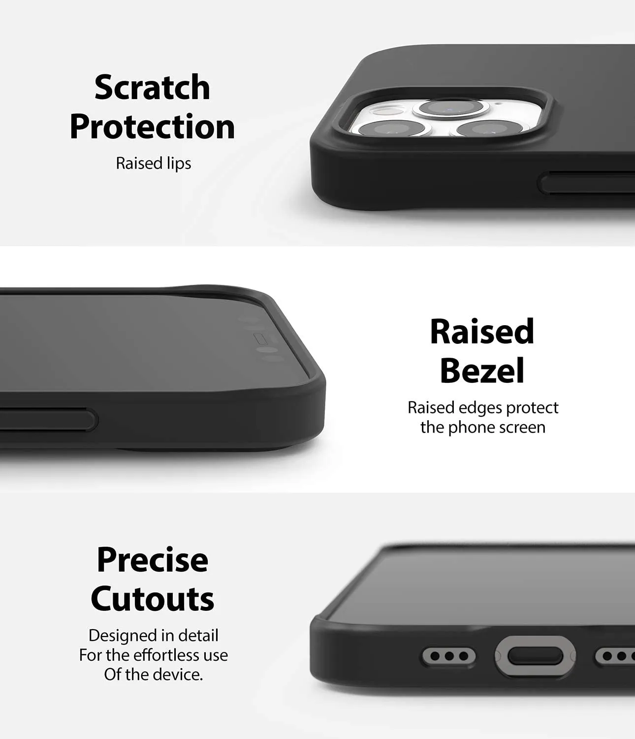 Apple iPhone 12 / iPhone 12 Pro  Case Cover| Air-S Series | Black