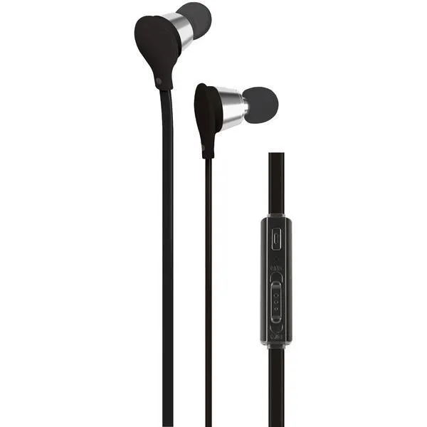 AT&T EBV01-BLK Jive Noise-Isolating Earbuds with Microphone & Volume Control (Black)
