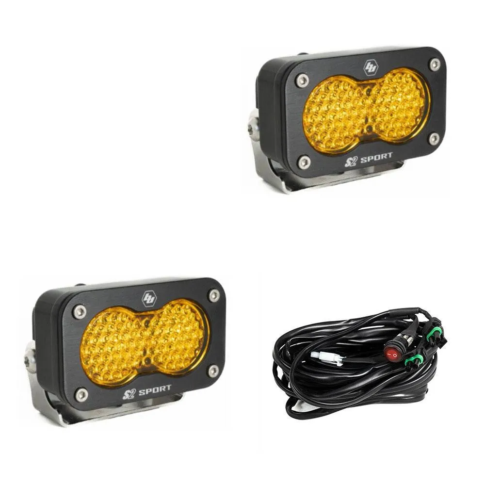 BAJA DESIGNS | S2 Sport Black LED Auxiliary Light Pod Pair Universal