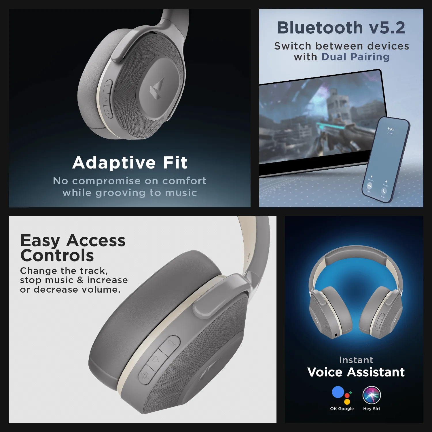 boAt Rockerz 425 | Wireless Bluetooth Headphone with 25 Hours Playback, ASAP Charge, 40mm Drivers