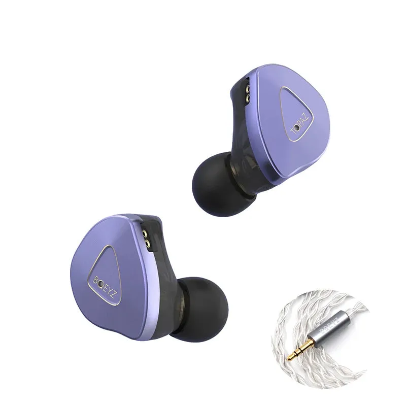 BQEYZ Topaz HiFi Earphone 13mm LCP Dynamic 9 Layers PZT Hybrid 2 Driver In-Ear IEM Wired Treble Vocal Music 0.78mm 2Pin