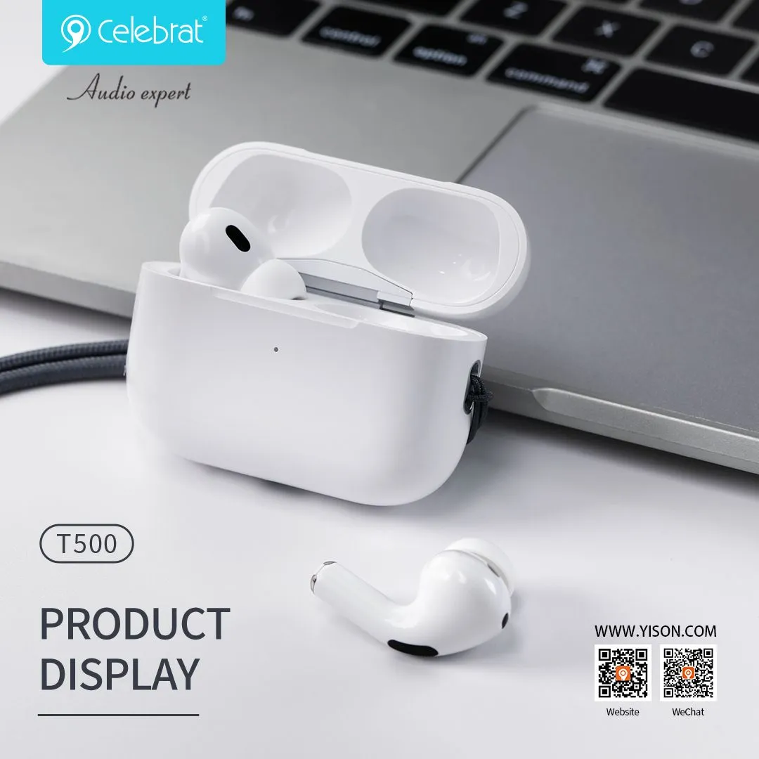 Celebrat T500 Airpods Earbuds White