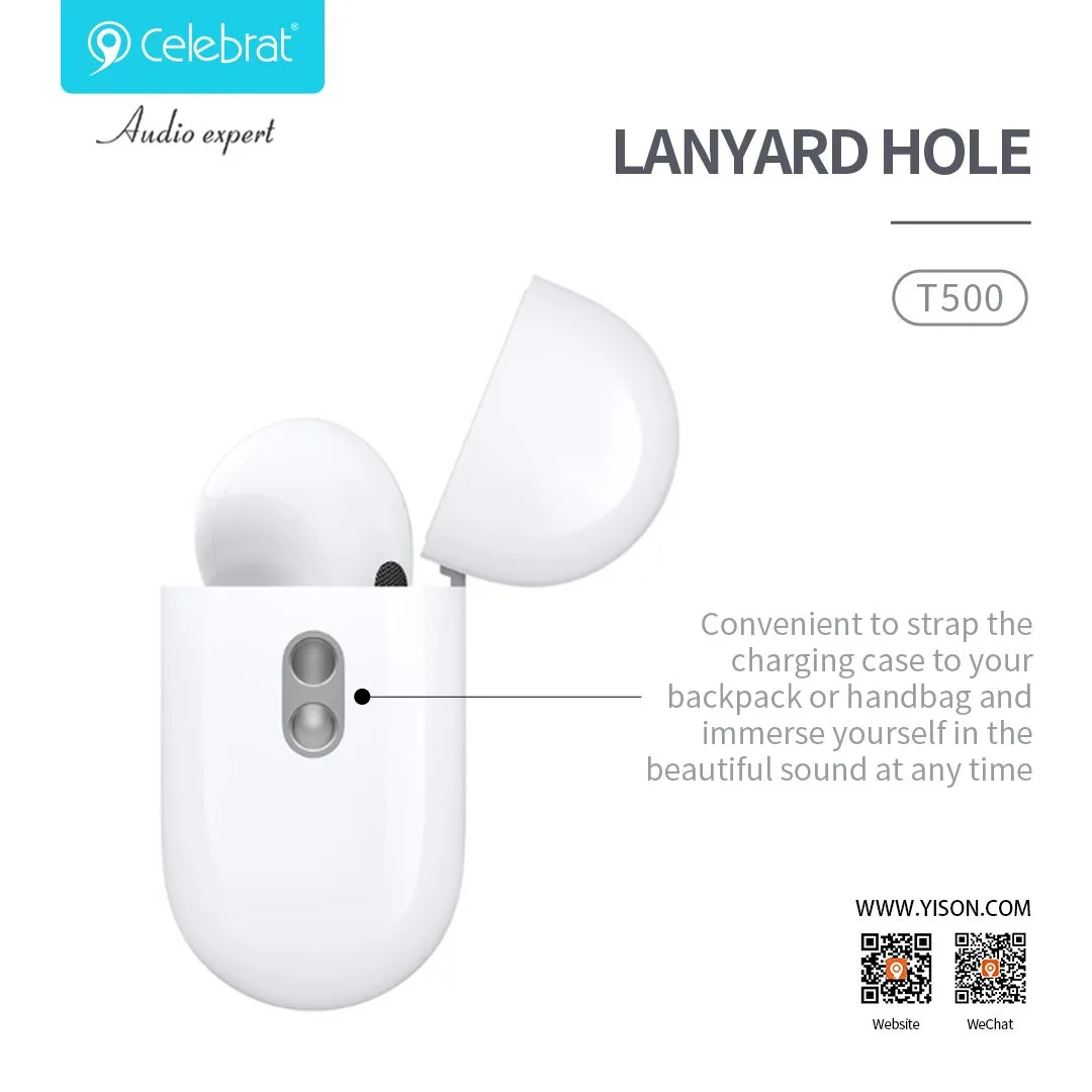 Celebrat T500 Airpods Earbuds White