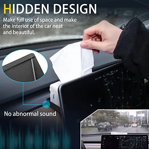 Center Screen Hidden Storage Tray/Organizer for Tesla Model 3 & Y (Grey)