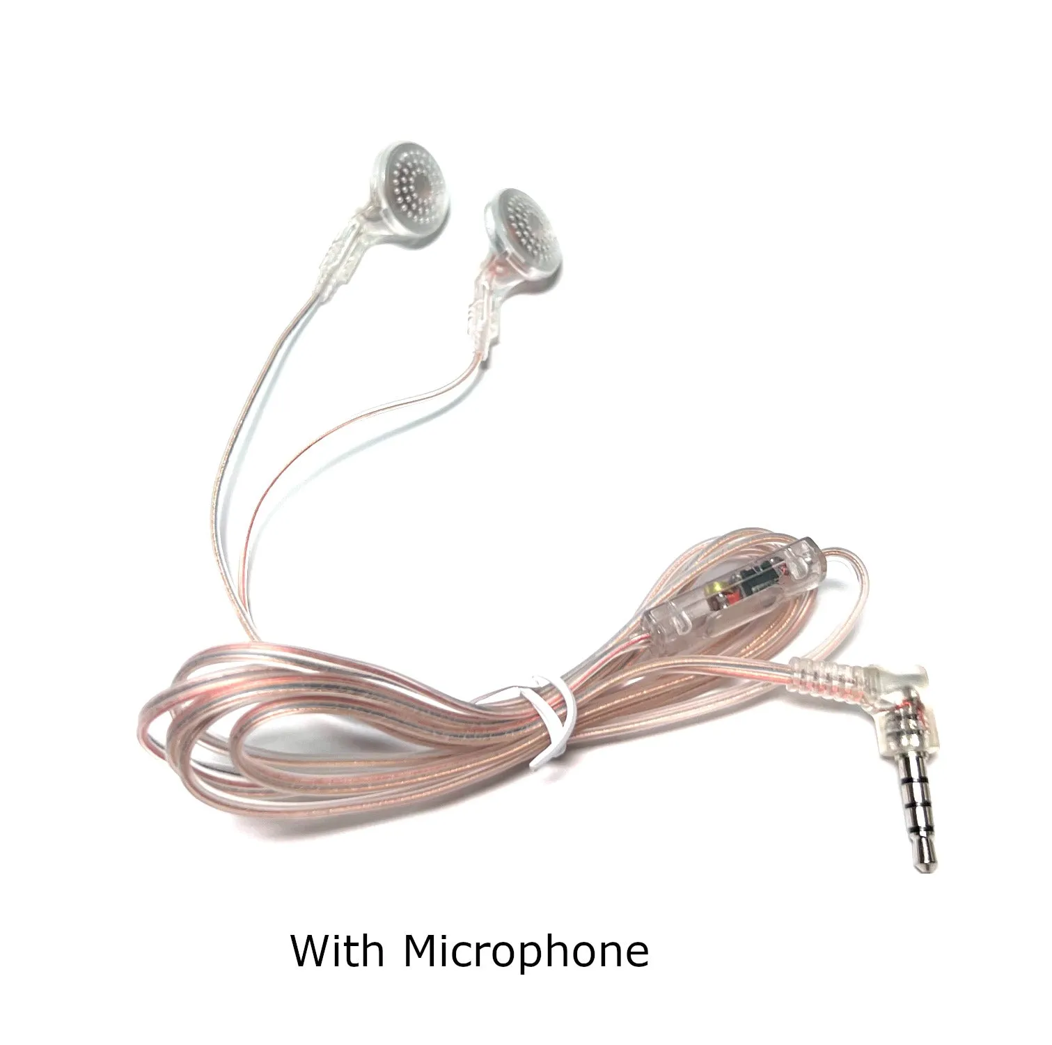 Clear Inmate Stereo Earbuds For Correctional Facilities