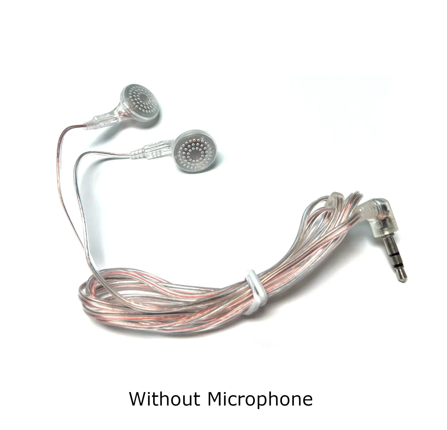 Clear Inmate Stereo Earbuds For Correctional Facilities