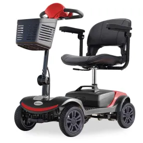Compact Electric Mobility Scooter, Anti-Tip, 120kg Capacity, Equipmed