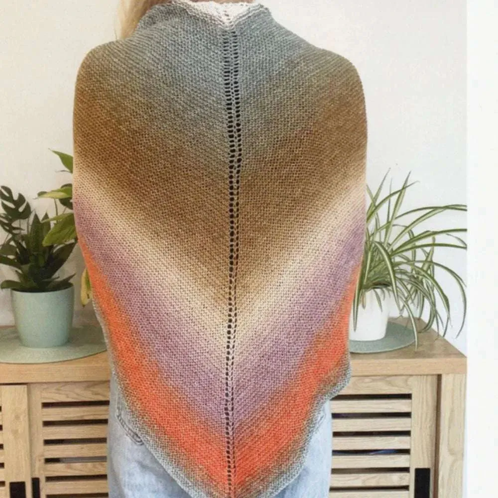 Desert Sunset Triangle Shawl Knit Kit