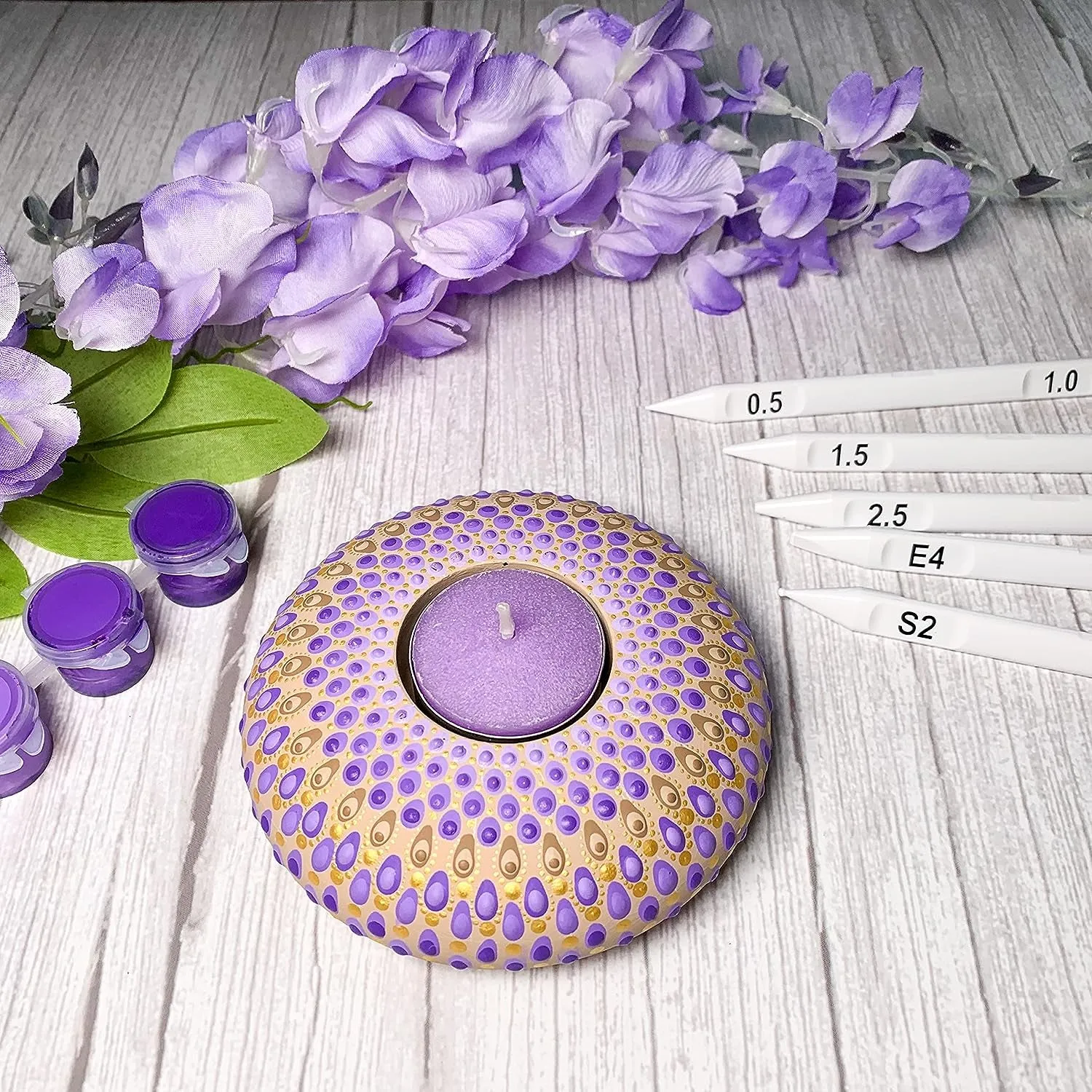 Dotting Tools for Painting Mandalas -  - 16Pc Double Ended Super Set for Mandala Dot Art - Includes Stylus - Unique Ellipse Tool - for Painting Rocks DIY Stone Craft and Canvas