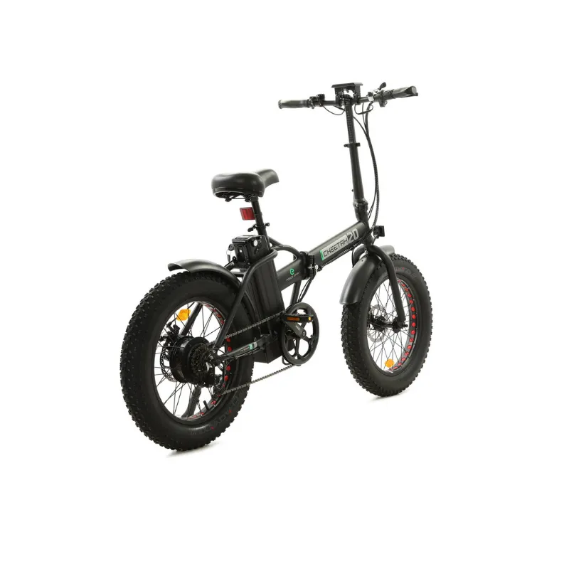Ecotric Fat Tire Folding Electric Bike with LCD Display, 48V/12.5Ah, 500W - Matte Black