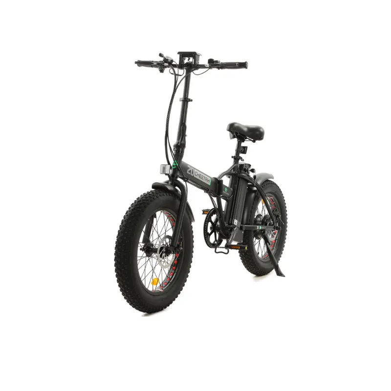 Ecotric Fat Tire Folding Electric Bike with LCD Display, 48V/12.5Ah, 500W - Matte Black