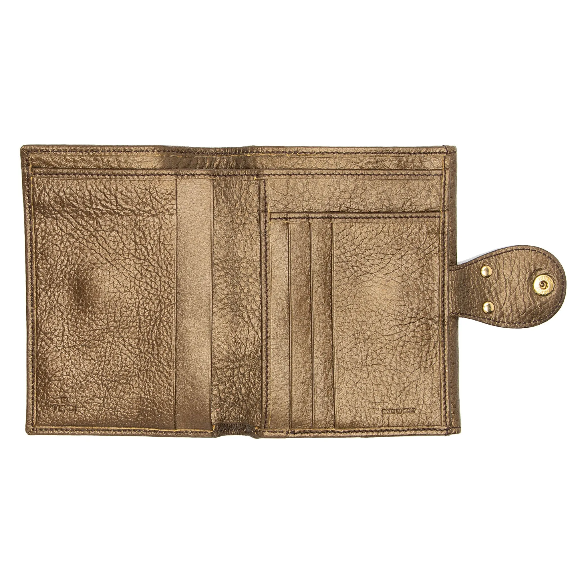 Fendi Metallic Zucca Compact Wallet (SHF-JIlxwg)