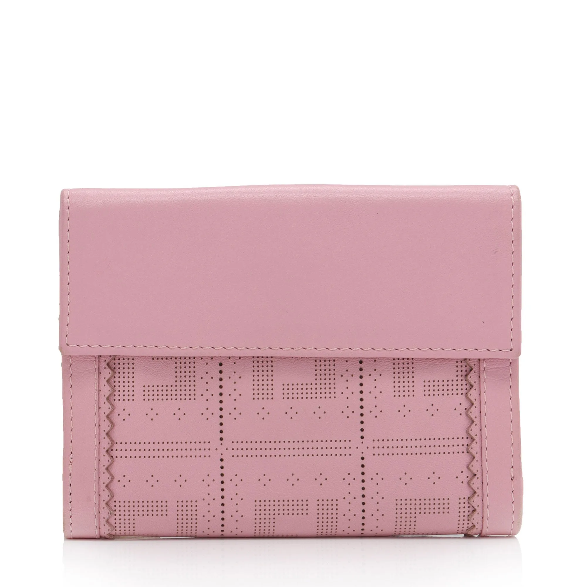 Fendi Perforated Leather Compact Wallet (SHF-ahsZFs)