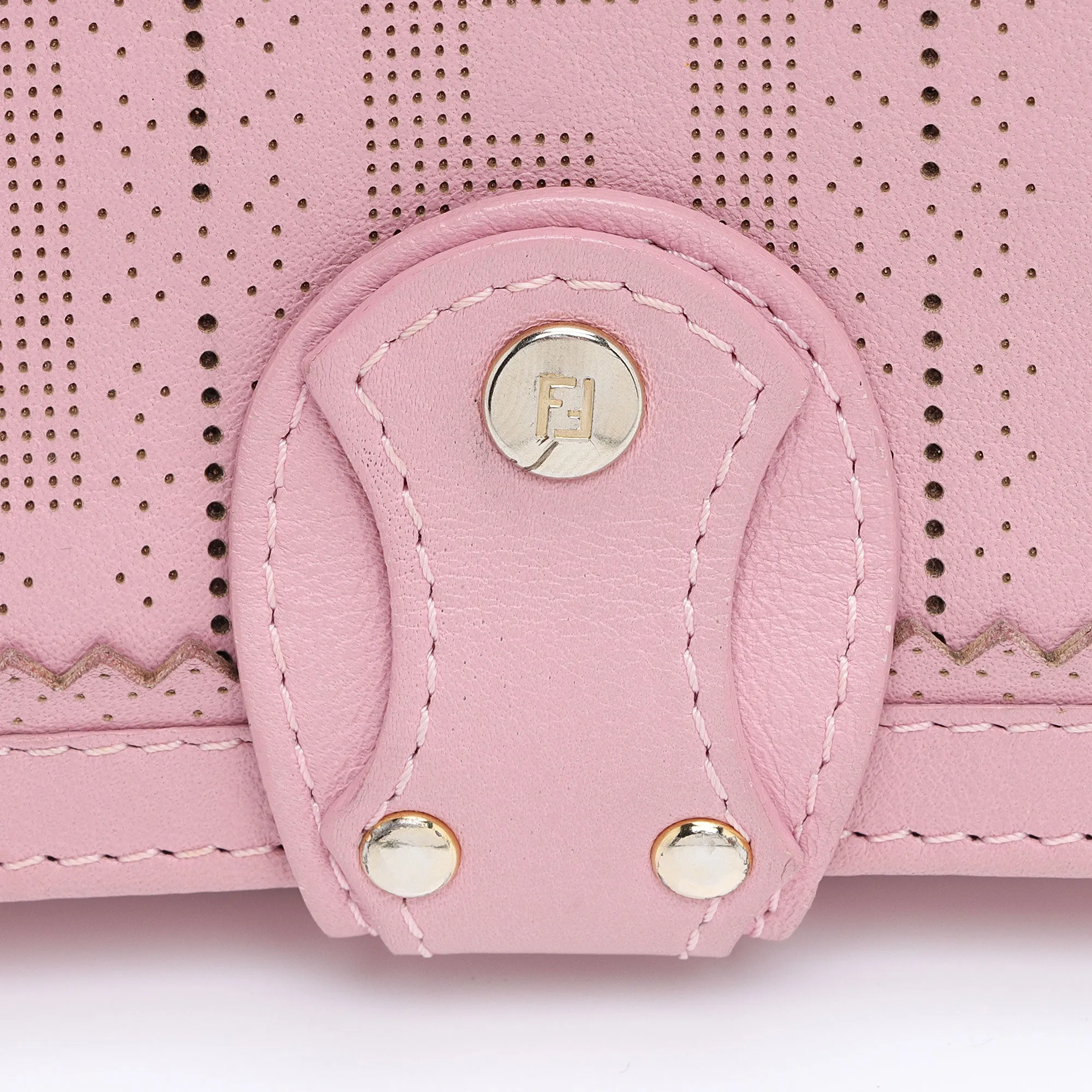 Fendi Perforated Leather Compact Wallet (SHF-ahsZFs)