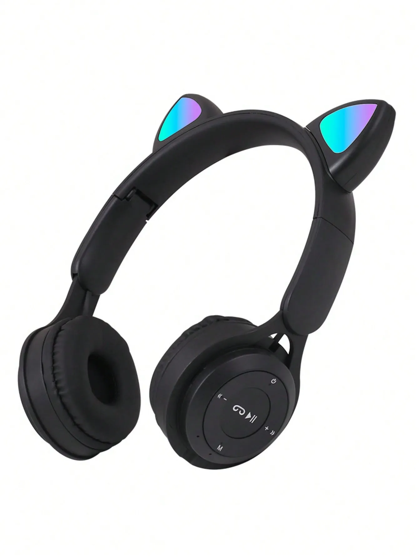 Flashing RGB Lighting Effects Cat Ears Wireless Headphones Long Lasting Colorful Wireless Headphones