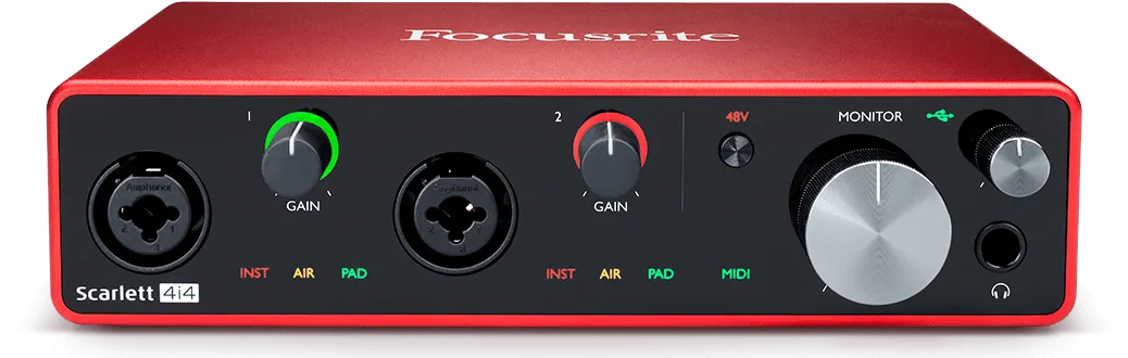 Focusrite Scarlett 4i4 3rd Gen USB Recording Interface