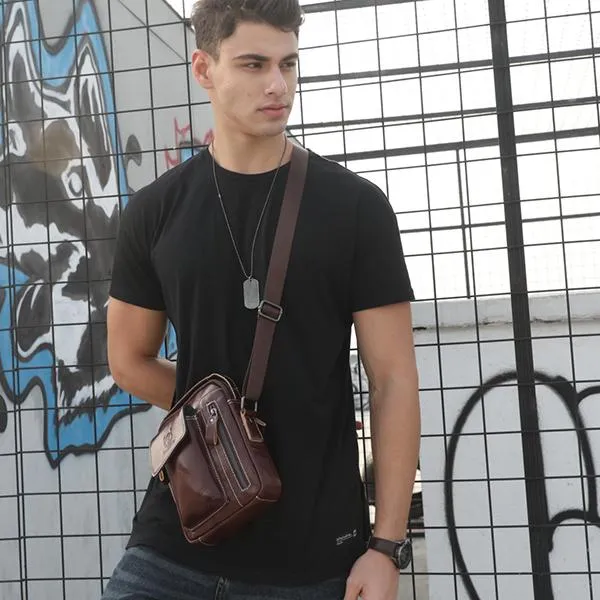 Genuine Leather Multifunctional Shoulder Bag