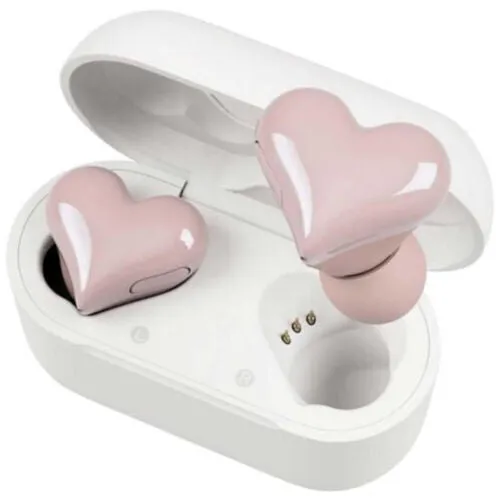 Heart Shaped True Wireless Earbuds Bluetooth 5.3 Headphones Earphones Headset US