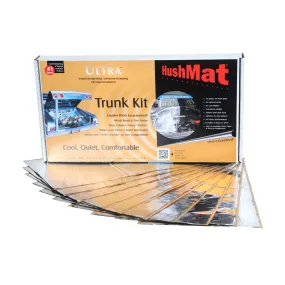 Hushmat Ultra Trunk Kit Heat and Sound Barrier 12 x 23" Sheet 1/8" Thick Rubber - Silver