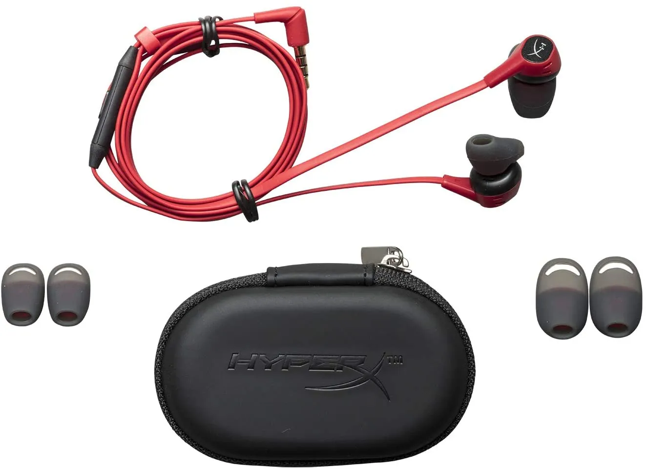 HyperX HX-HSCEB-RD Cloud Earbuds, Gaming Headphones with Mic for Nintendo Switch and Mobile Gaming