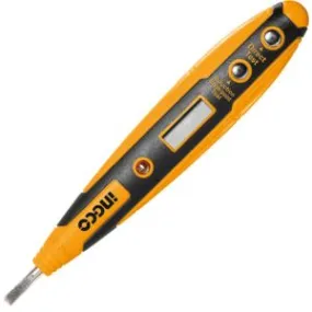 Ingco Test Pencil Hsdt2201, Test Screwdriver Circuit Tester Electric Test Pen Screwdriver Digital Display Test Pencil - Corded Electric, Black