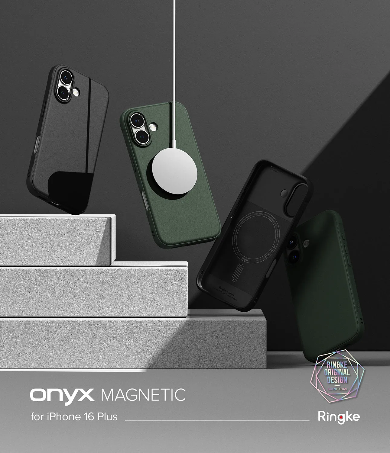 iPhone 16 Plus Case Cover | Onyx Magnetic Series| Black