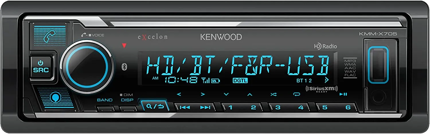 Kenwood Excelon KMM-X705 Digital Multimedia Car Stereo Single-DIN with Bluetooth