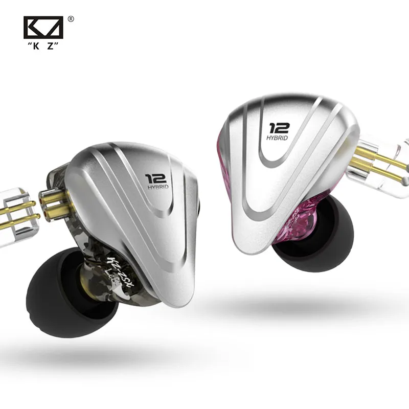 KZ ZSX Terminator Metal 5BA 1DD Hybrid 12 drivers HIFI Bass Earbuds In-Ear Monitor Noise Cancelling