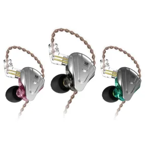 KZ ZSX Terminator Metal 5BA 1DD Hybrid 12 drivers HIFI Bass Earbuds In-Ear Monitor Noise Cancelling