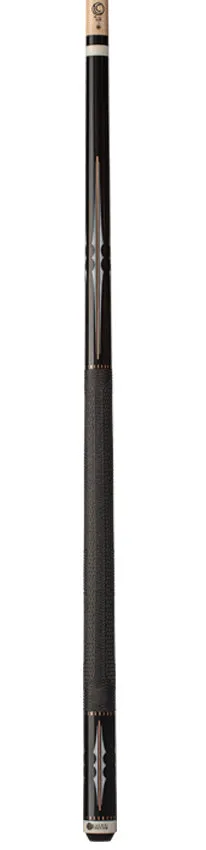 Lucasi Hybrid Midnight Black with 4pt Imitation Bone/Rose Gold Inlays Blade and Fusion G5 Sport Grip Wrap Pool Cue