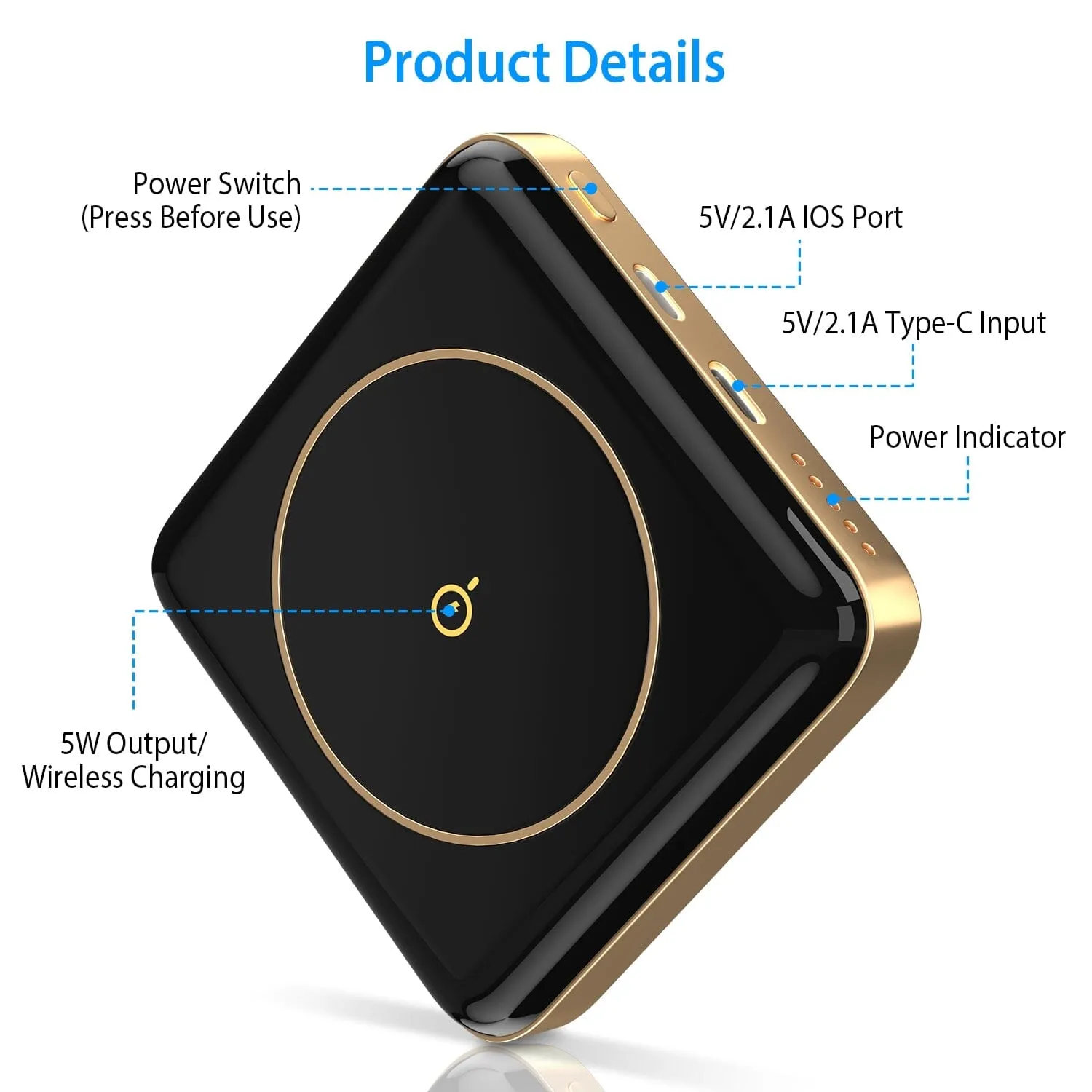 Magnetic Wireless Power Bank 10000mAh Magnetic Portable Charger Magsafe